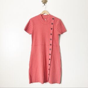 Free People Lottie Mock Neck Rib midi dress Large